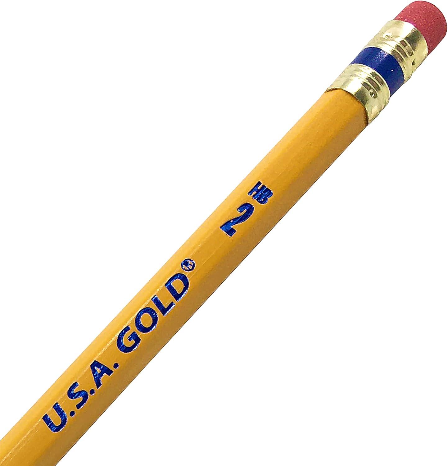 image:imageUSA Gold Presharpened American Wood Cased 2 HB Yellow Pencils 96 Pack