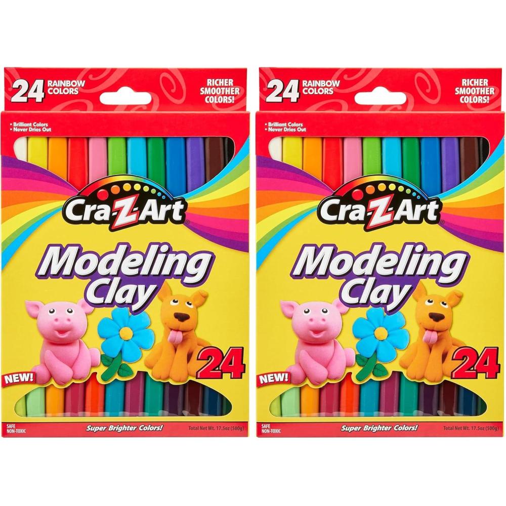image:imageCRAZArt Modeling Clay 175 oz 24 Count 10901175 Ounce Pack of 2