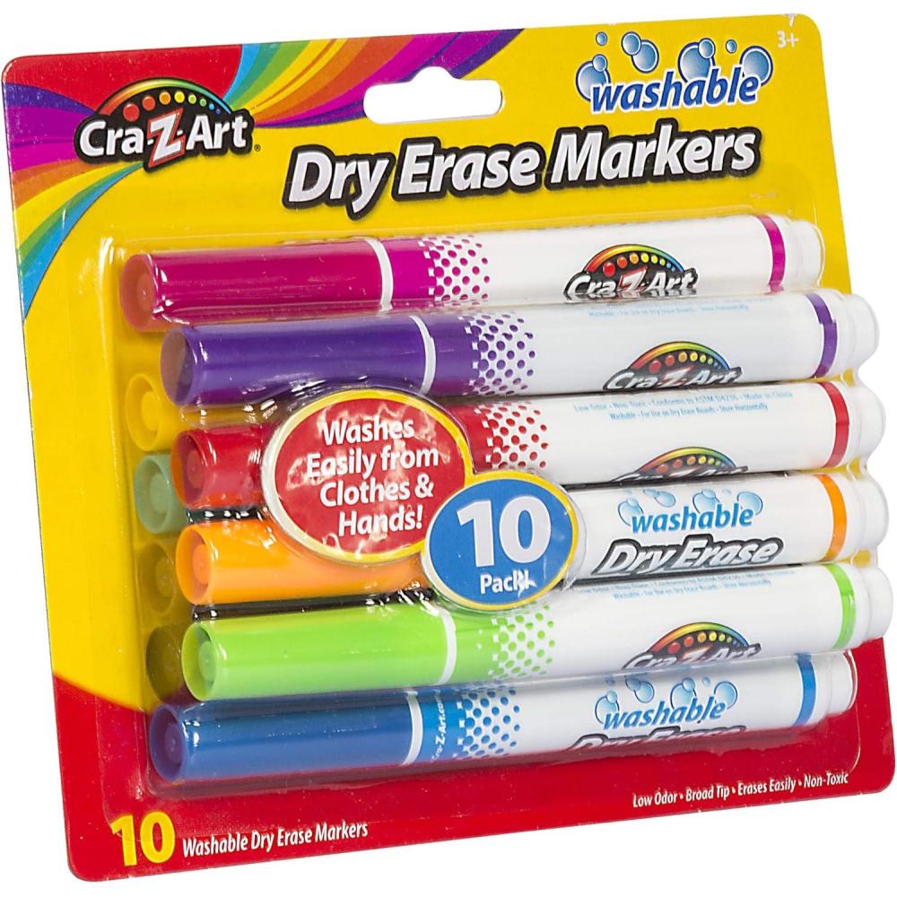 image:imageCraZArt Kids Washable Broadline Dry Erase Markers 6 Count10