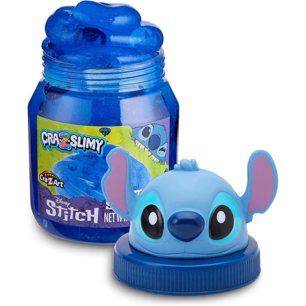 image:imageDisney Stitch Premium PreMade Slime 8 oz Glossy Stretchy Super Soft Blue Slime Stitch Shaped Confetti AddIns Great for Ages 6 amp Up