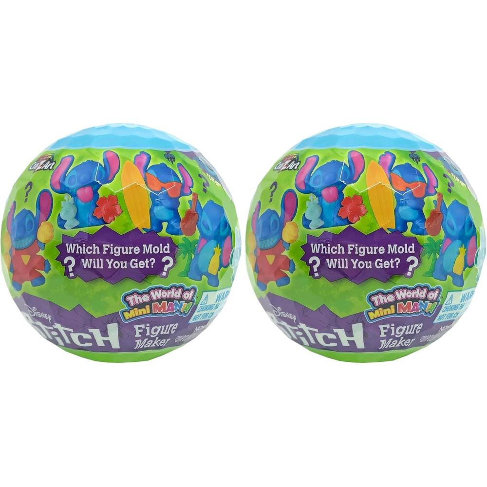 image:imageStitch The World of Mini Mania Figure Maker Make a Mini Stitch Modelite Figure Collectible Bling Bag Inspired Kids Toys for Ages 3 and UpMiniature Pack of 2