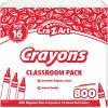 Cra-Z-Art Crayon Bulk Class Pack 800ct 16 Assorted Colors Back To School Supply List Essential, Bulk Pack for School Supply Rooms and In Class For Teachers(800 ct 16 assorted colors)