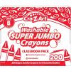 Cra-Z-Art Jumbo Crayon Bulk Class Pack 200ct 8 Assorted Colors, 25 Jumbo Crayons in Each Color, Back To School Supply List Essential, Bulk Pack for School Supply Rooms and In Class For Teachers(200 ct 8 assorted colors)