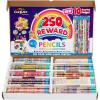 Cra-Z-Art Classroom Reward Pencils – 250 Count – 10 Unique Designs – Pre-Sharpened – Teacher Reward, Super Student, Be Kind, Think Positive & More
