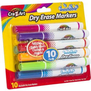 Cra-Z-Art Kids Washable Broadline Dry Erase Markers, 6 Count(10)
