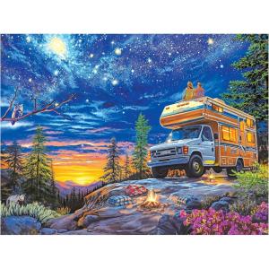 RoseArt – My Happy Place – 750 Piece Jigsaw Puzzle for Adults(Camper Night)