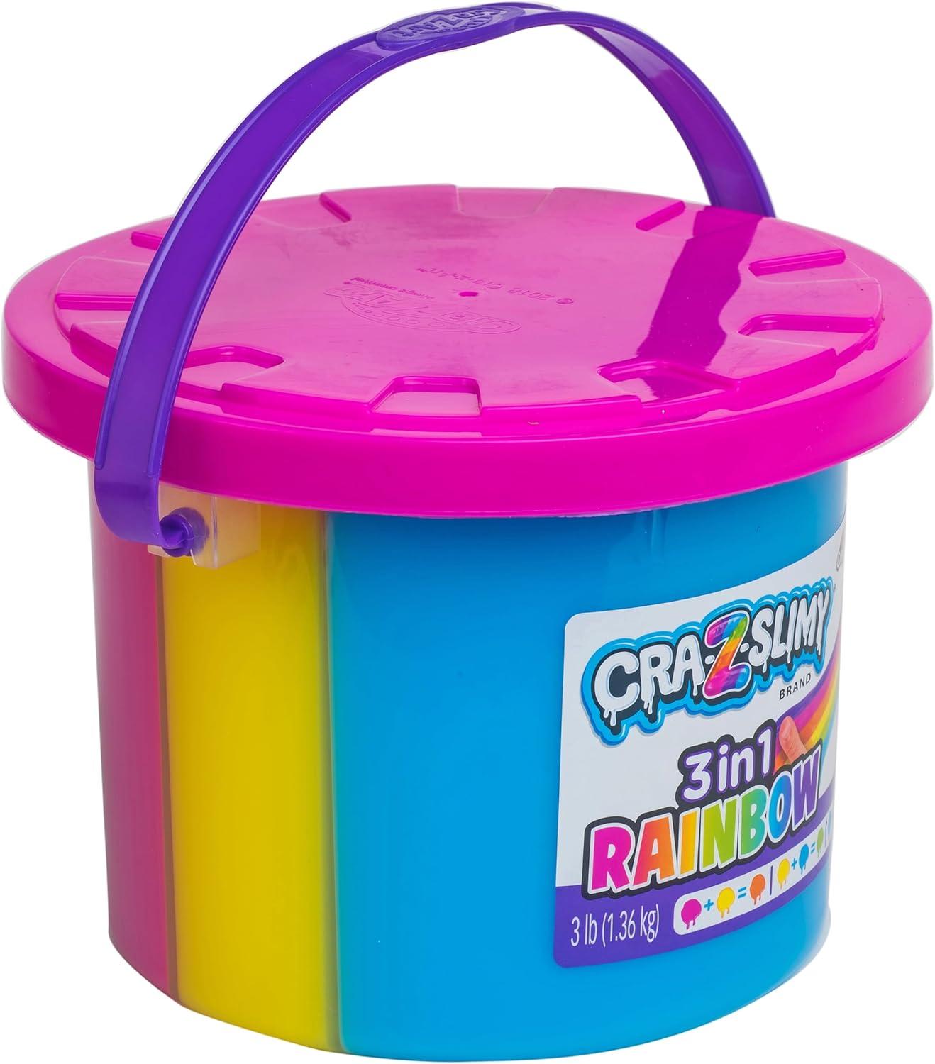 image:imageCRAZSlimy Bucket Tricolor Rainbow 48 OZ
