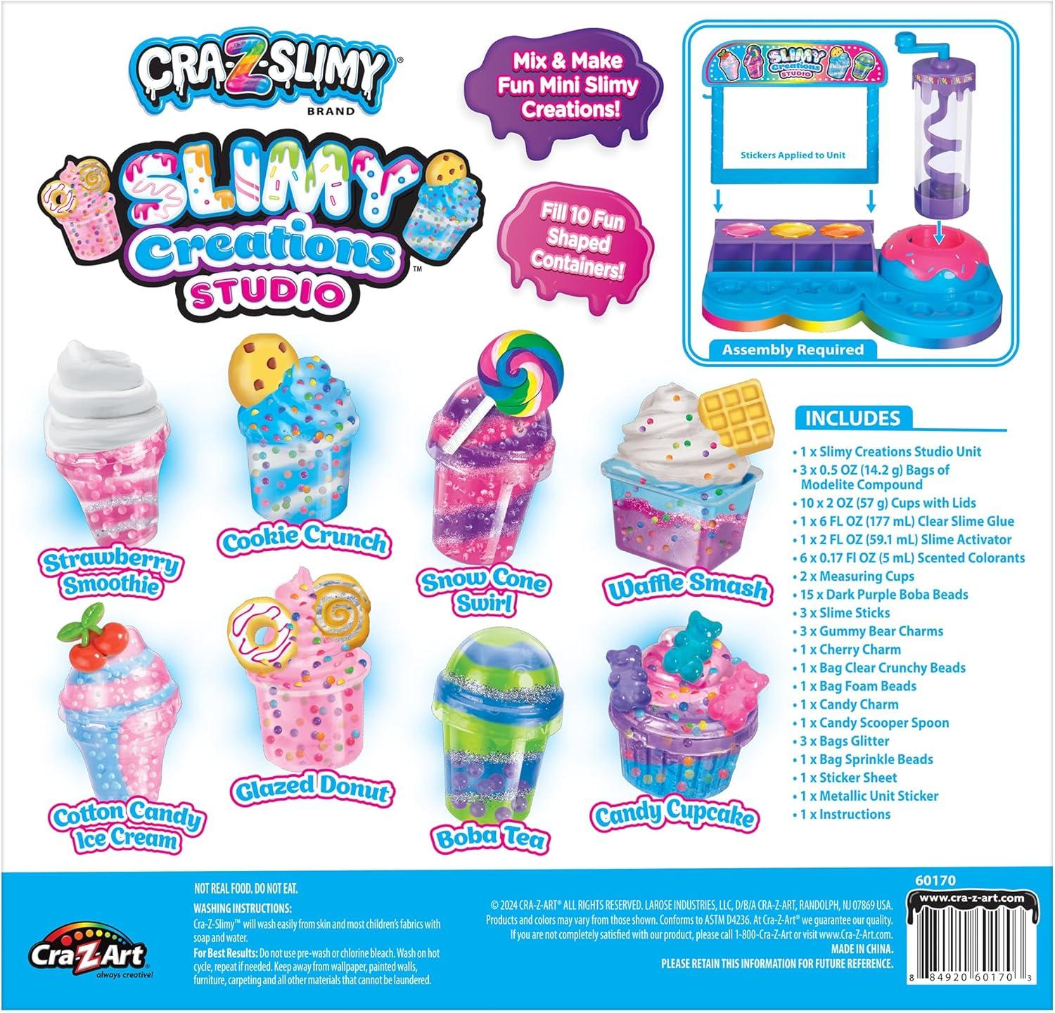 image:imageCRAZSlimy Scented Slimy Creations Studio Dessert amp Drink Slime Making Kit with Mixing Station 10 Mini Containers amp Colorful Scents DIY Slime Lab for Kids Ages 6