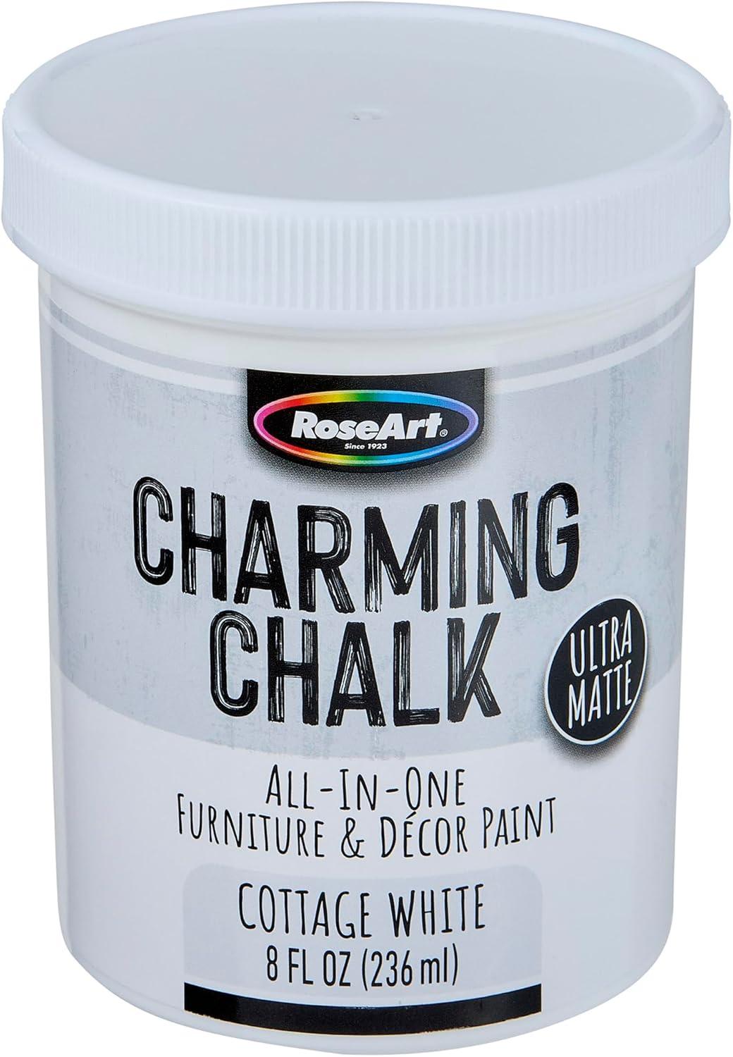 image:imageCharming Chalk AllInOne Furniture amp Dcor Paint  8oz Cottage White Ultra Matte Chalk Finish Paint Ideal For All Techniques Including Distressing No Prep Needed Made In USACottage White