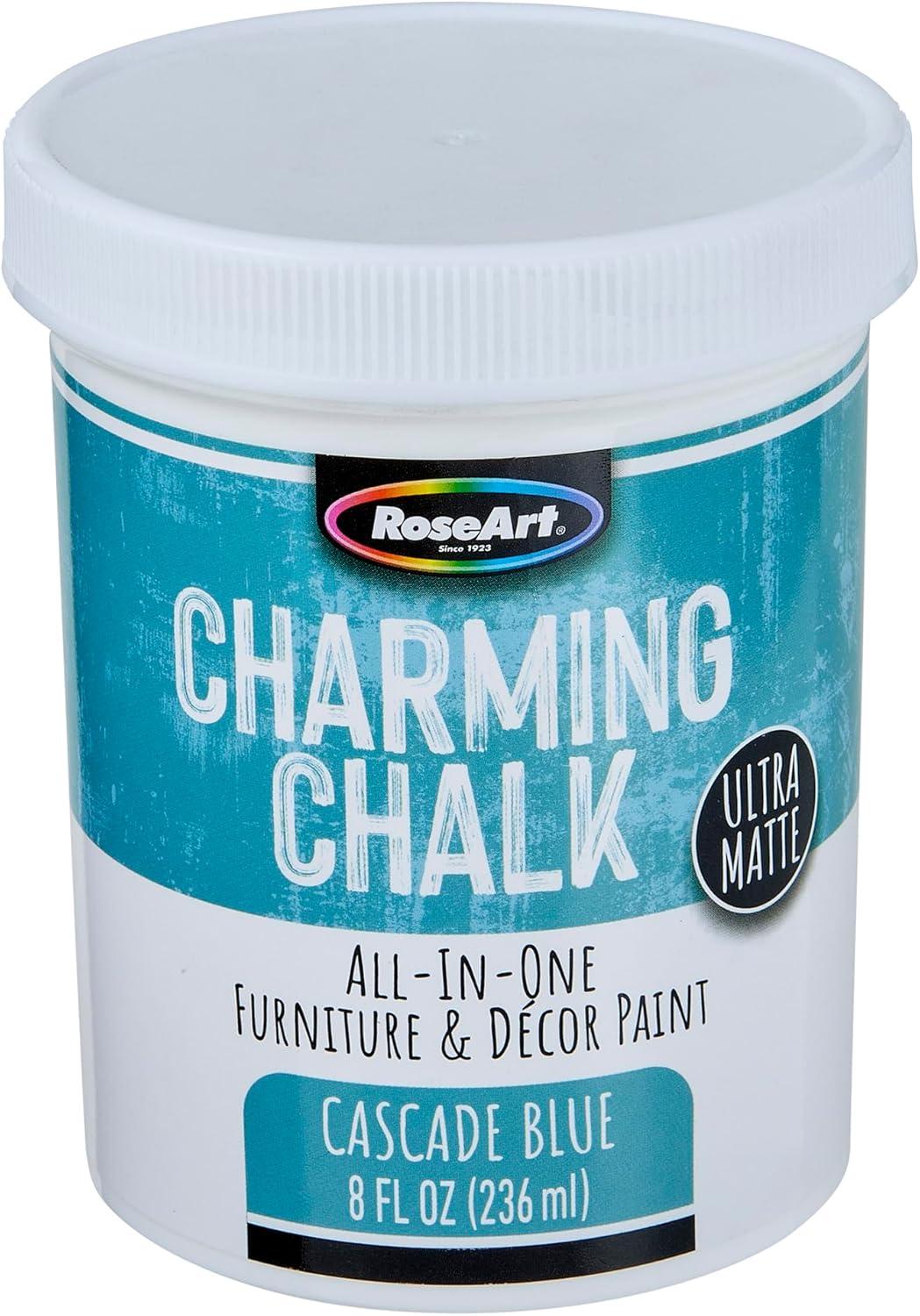image:imageCharming Chalk AllInOne Furniture amp Dcor Paint  8oz Cottage White Ultra Matte Chalk Finish Paint Ideal For All Techniques Including Distressing No Prep Needed Made In USACascade Blue