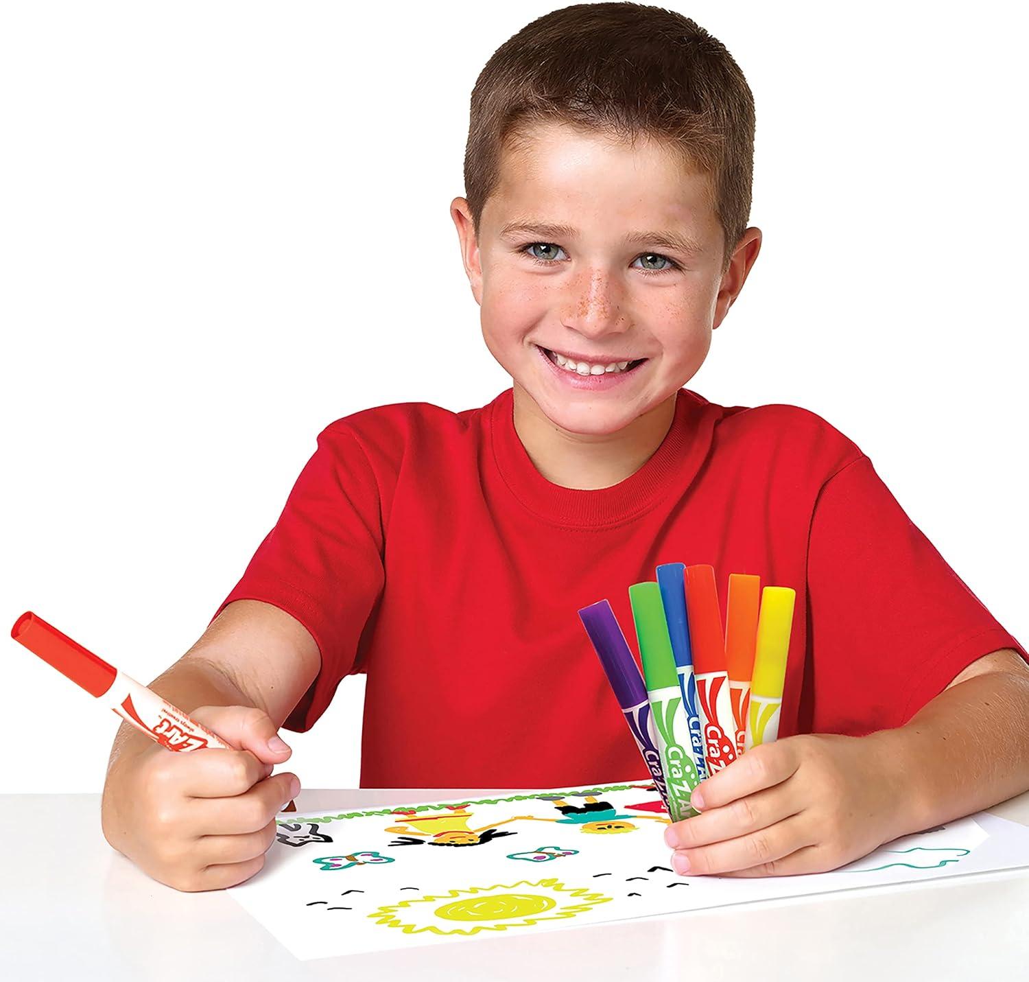 image:imageCraZArt 64pc Amazing Art Case featuring Vibrant Crayons and Super Tip and Fineline Markers Great for Kids Ages 3 and Up