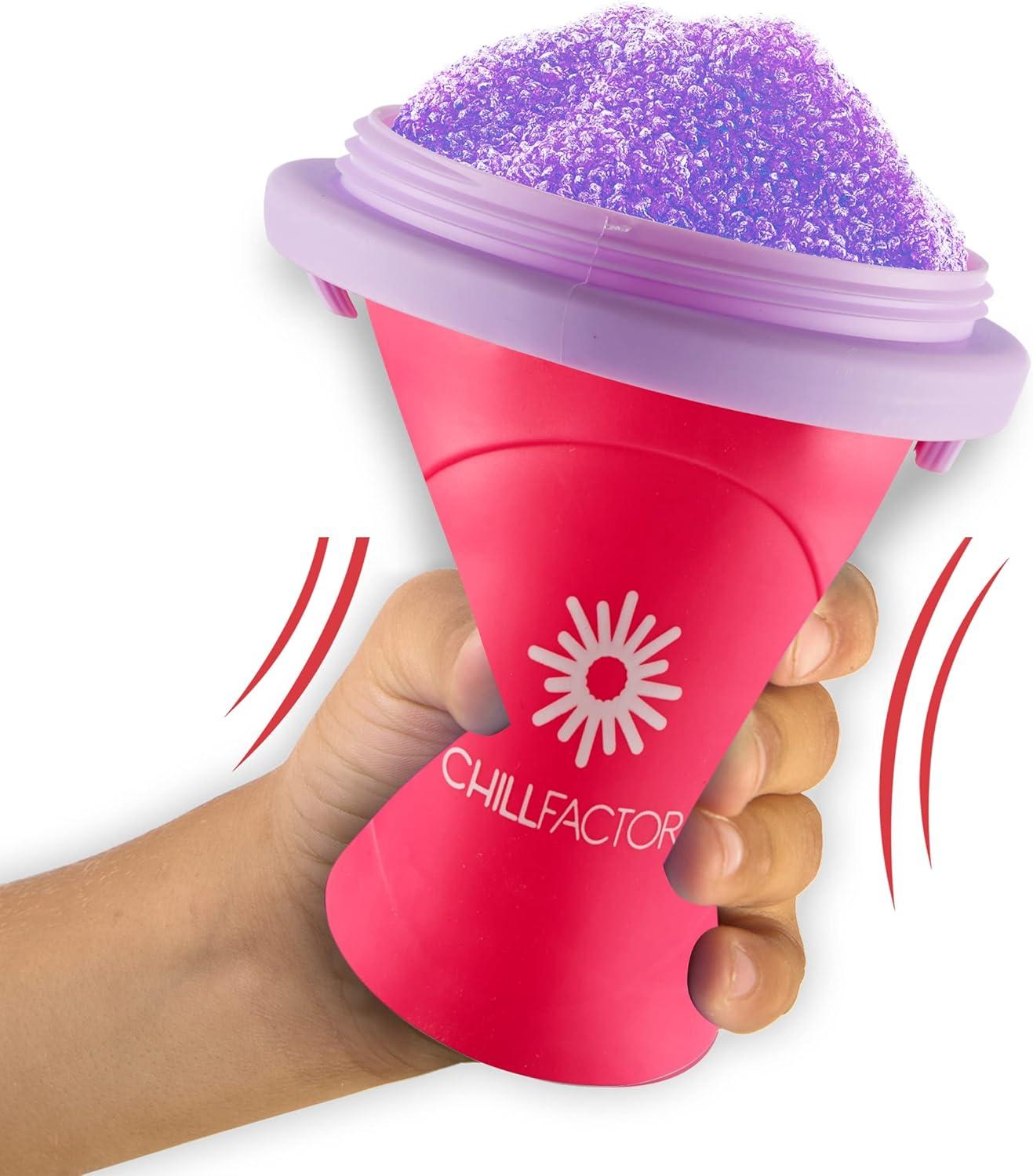 image:imageCraZArt ChillFactor Original Slushie Maker DIY Magic Slushy Maker Super Quick Smoothie Squeeze Cup for Milkshakes Juices Double Layer Cup with Lid amp Spoon BlueLarge