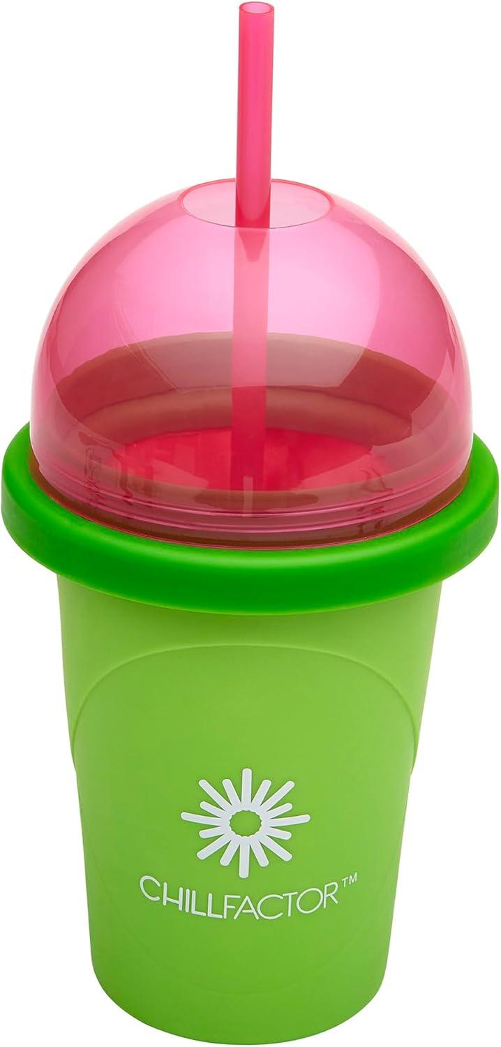 image:imageCraZArt ChillFactor Original Slushie Maker DIY Magic Slushy Maker Super Quick Smoothie Squeeze Cup for Milkshakes Juices Double Layer Cup with Lid amp Spoon BlueLarge