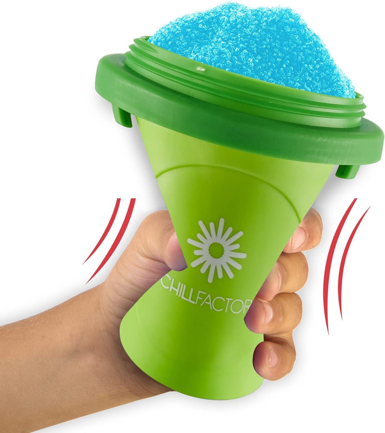 image:imageCraZArt ChillFactor Original Slushie Maker DIY Magic Slushy Maker Super Quick Smoothie Squeeze Cup for Milkshakes Juices Double Layer Cup with Lid amp Spoon BlueLarge
