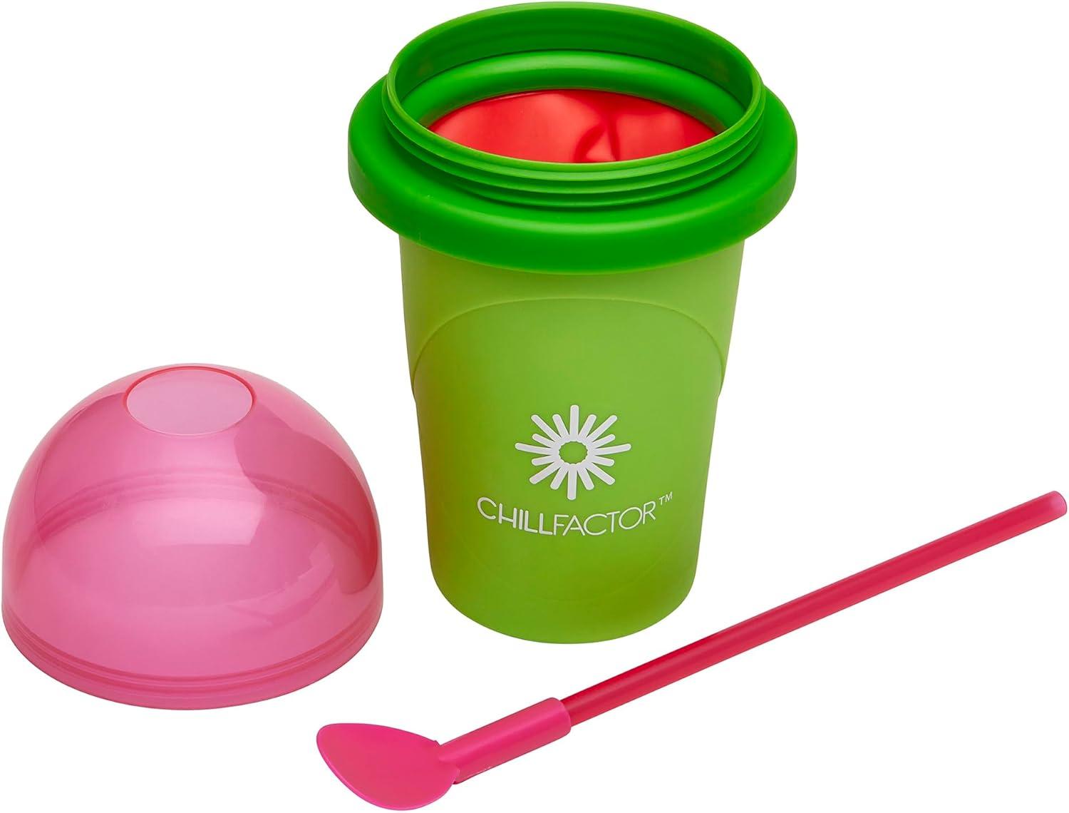 image:imageCraZArt ChillFactor Original Slushie Maker DIY Magic Slushy Maker Super Quick Smoothie Squeeze Cup for Milkshakes Juices Double Layer Cup with Lid amp Spoon BlueLarge