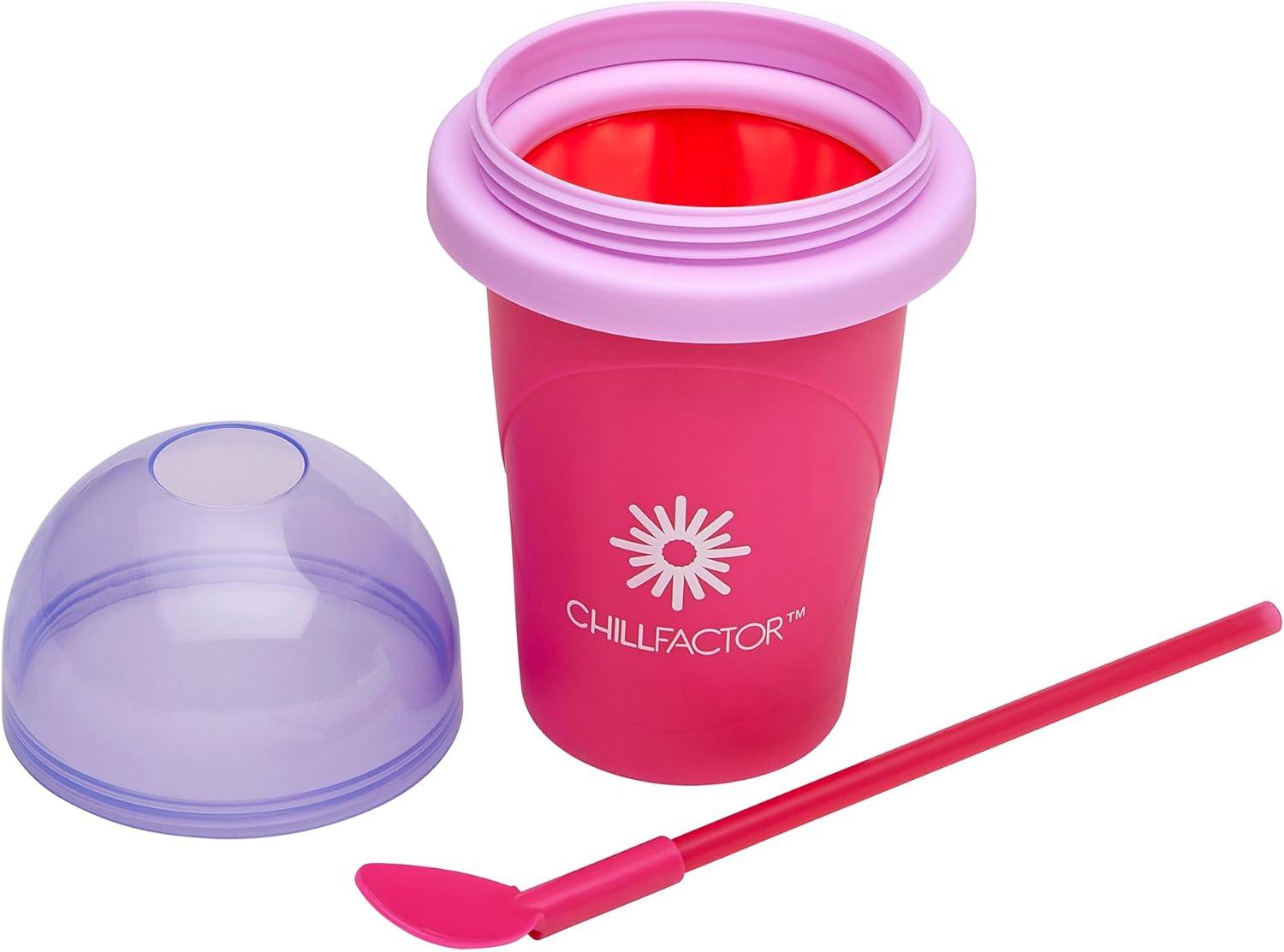 image:imageCraZArt ChillFactor Original Slushie Maker DIY Magic Slushy Maker Super Quick Smoothie Squeeze Cup for Milkshakes Juices Double Layer Cup with Lid amp Spoon BlueLarge