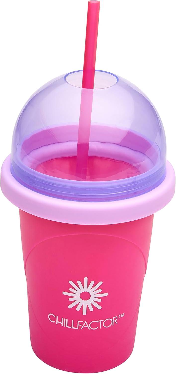 image:imageCraZArt ChillFactor Original Slushie Maker DIY Magic Slushy Maker Super Quick Smoothie Squeeze Cup for Milkshakes Juices Double Layer Cup with Lid amp Spoon BlueLarge
