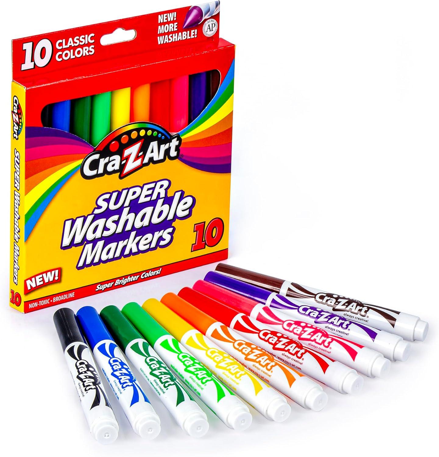 image:imageCraZArt Classic Bundle Crayons Markers and Colored Pencil 46 Piece School Supply Arts amp Crafts Bundle