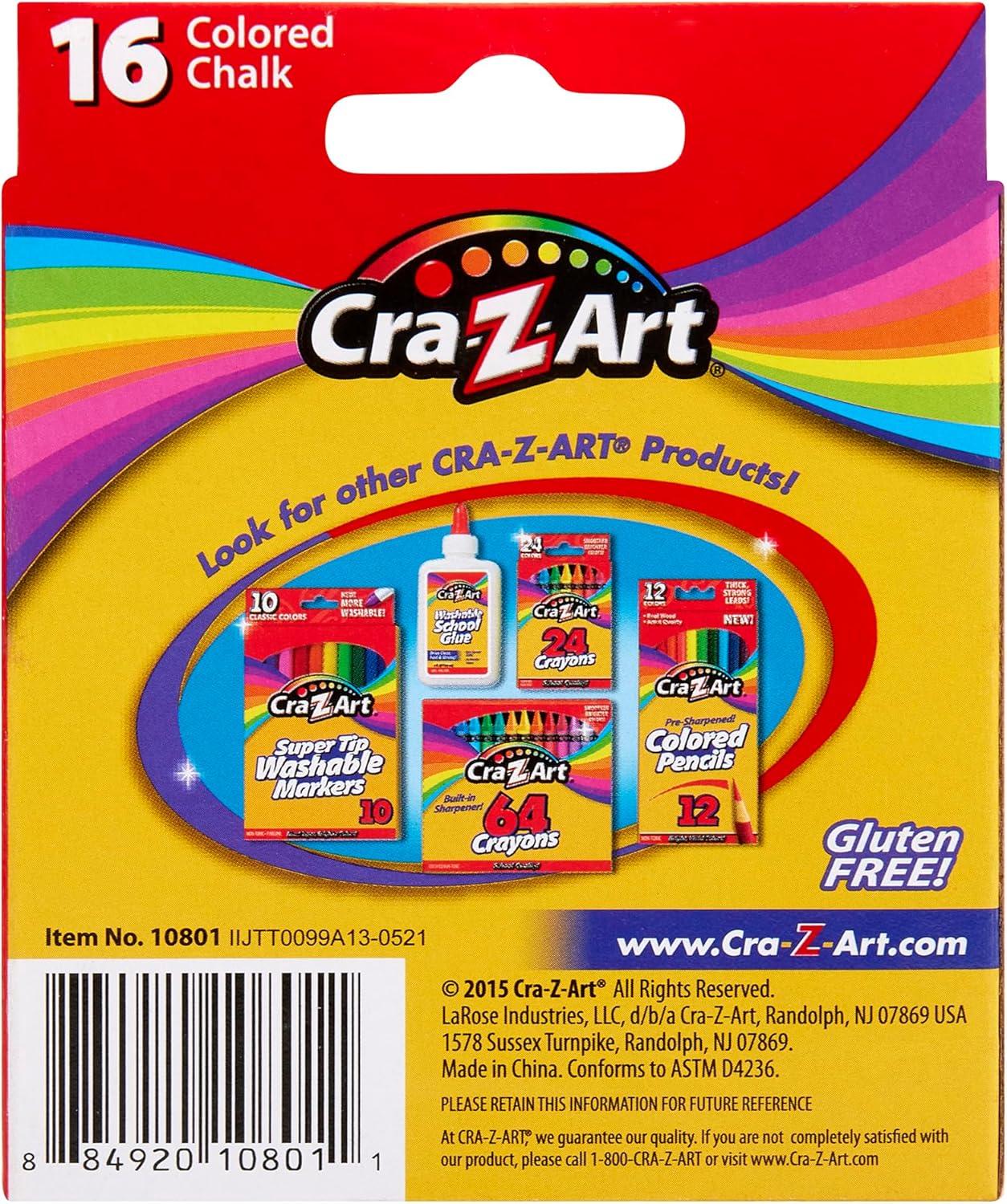 image:imageCraZArt Colored Chalk 16 Count 1080148 Assorted16 Count Pack of 1
