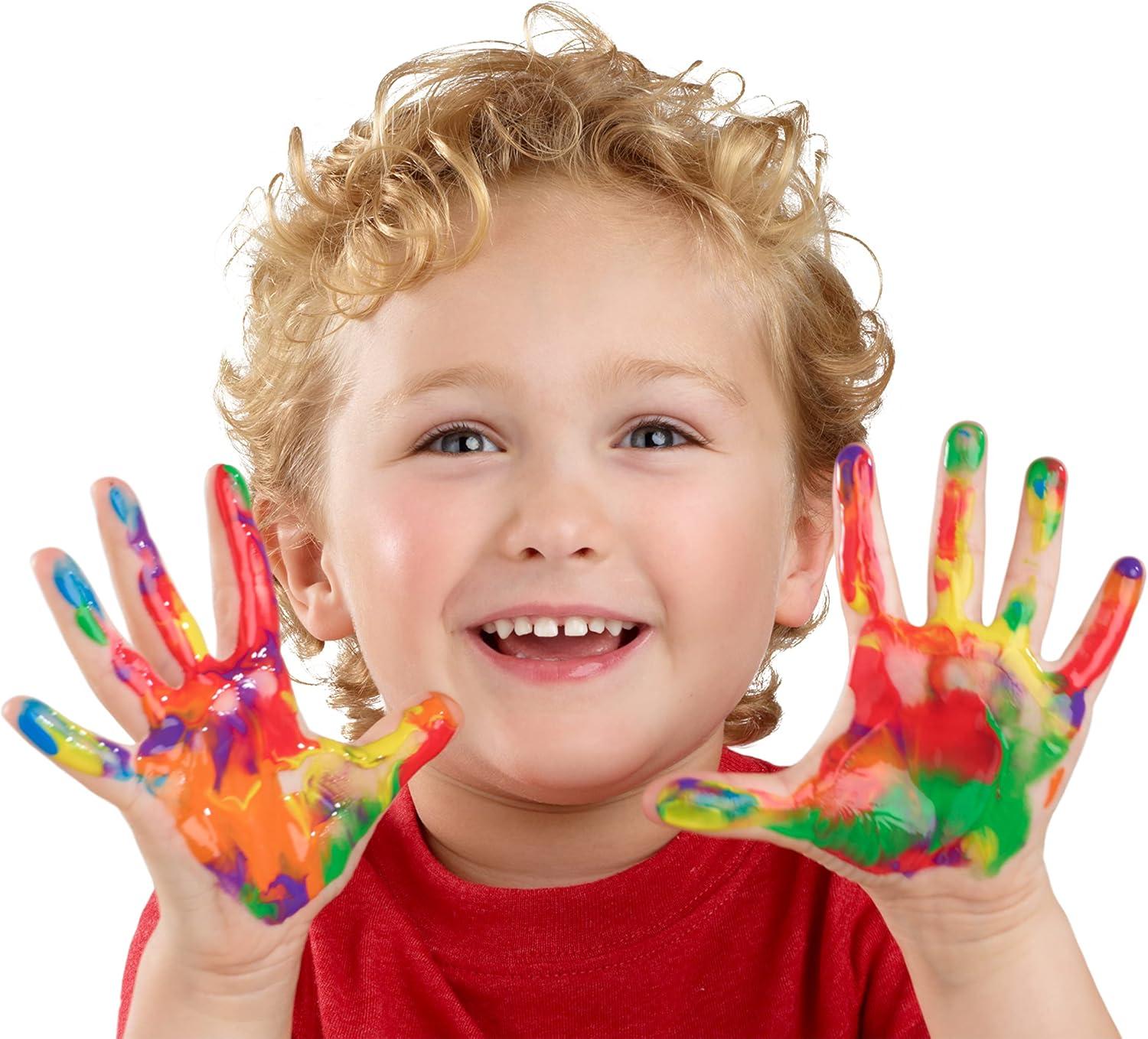 image:imageCraZArt Washable Glitter Paint Bulk Pack 8ct Assorted Colors 4oz each bottleFinger 4 ounce