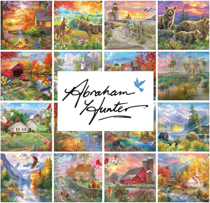 image:imageRoseArt Abraham Hunter The Guiding Light 2000 Piece Jigsaw Puzzle for AdultsSpring Mill