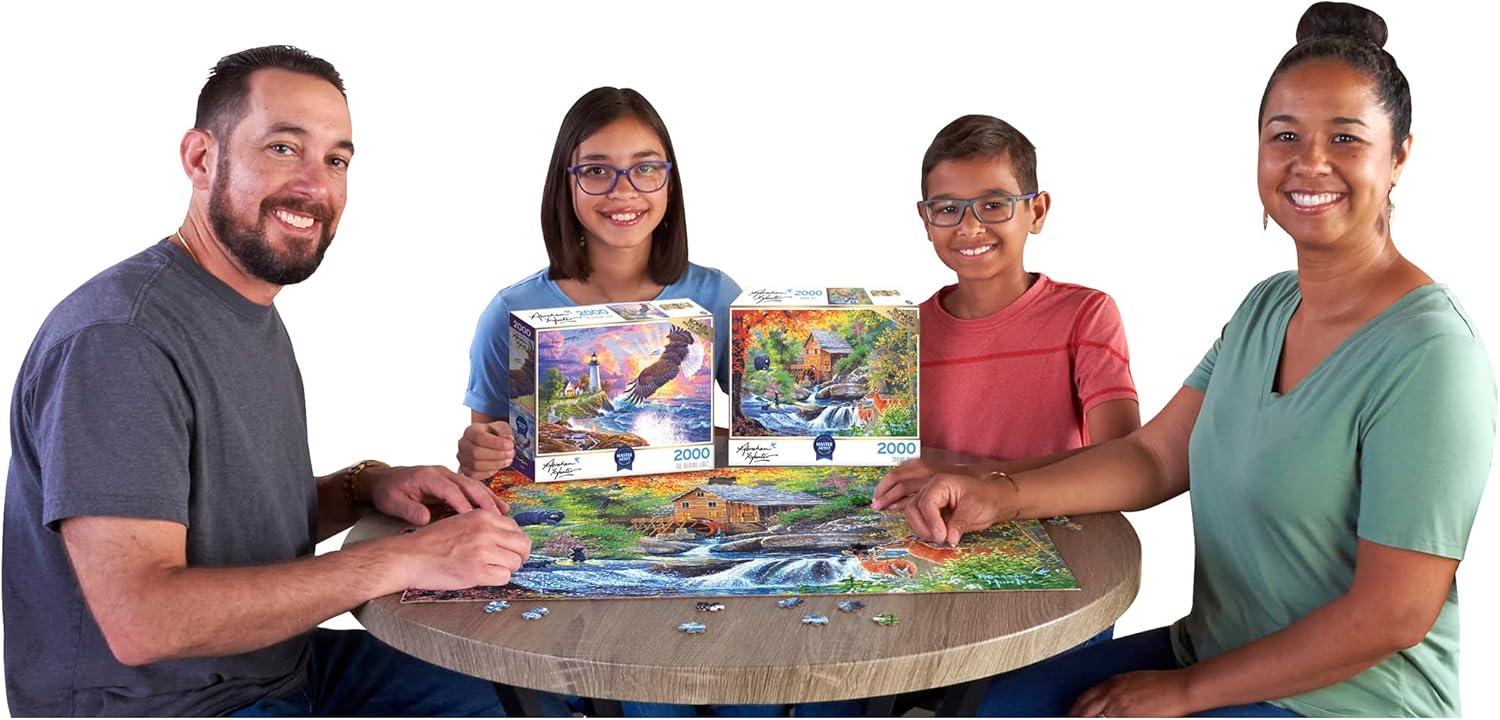 image:imageRoseArt Abraham Hunter The Guiding Light 2000 Piece Jigsaw Puzzle for AdultsThe Guiding Light