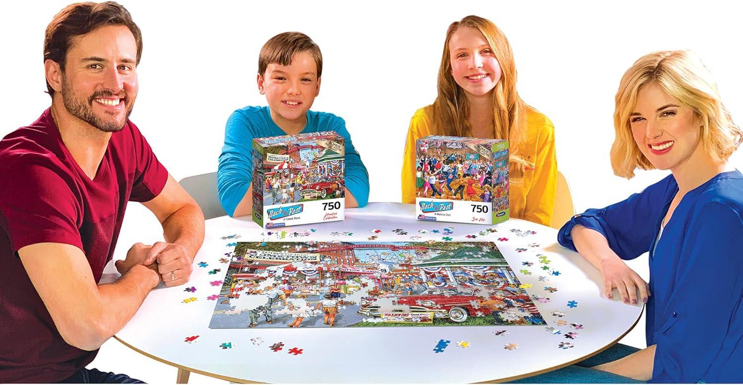 image:imageRoseArt Back to The Past Tailgating Fun 750 Piece Jigsaw Puzzle for AdultsHometown Celebration