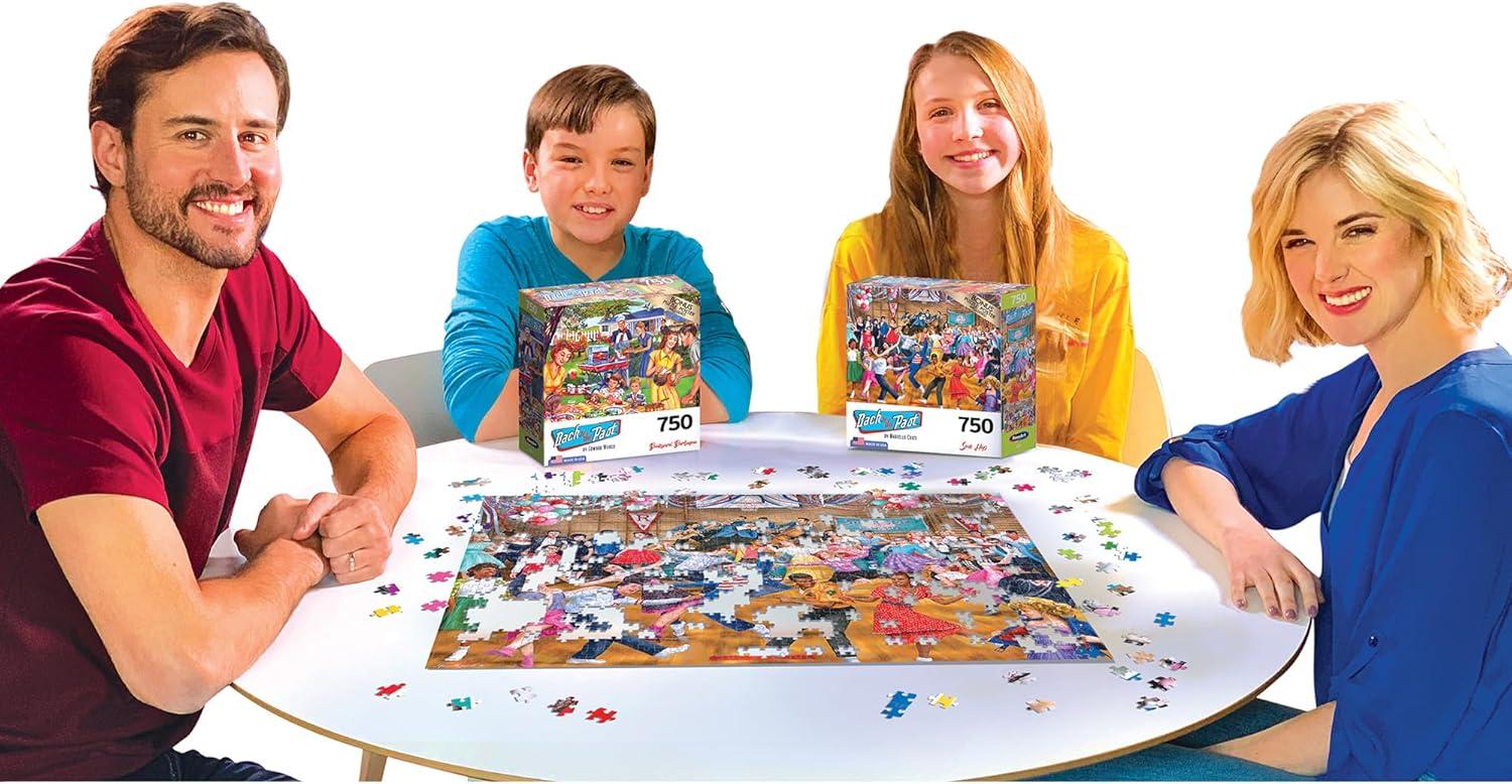 image:imageRoseArt Back to The Past Tailgating Fun 750 Piece Jigsaw Puzzle for AdultsSock Hop