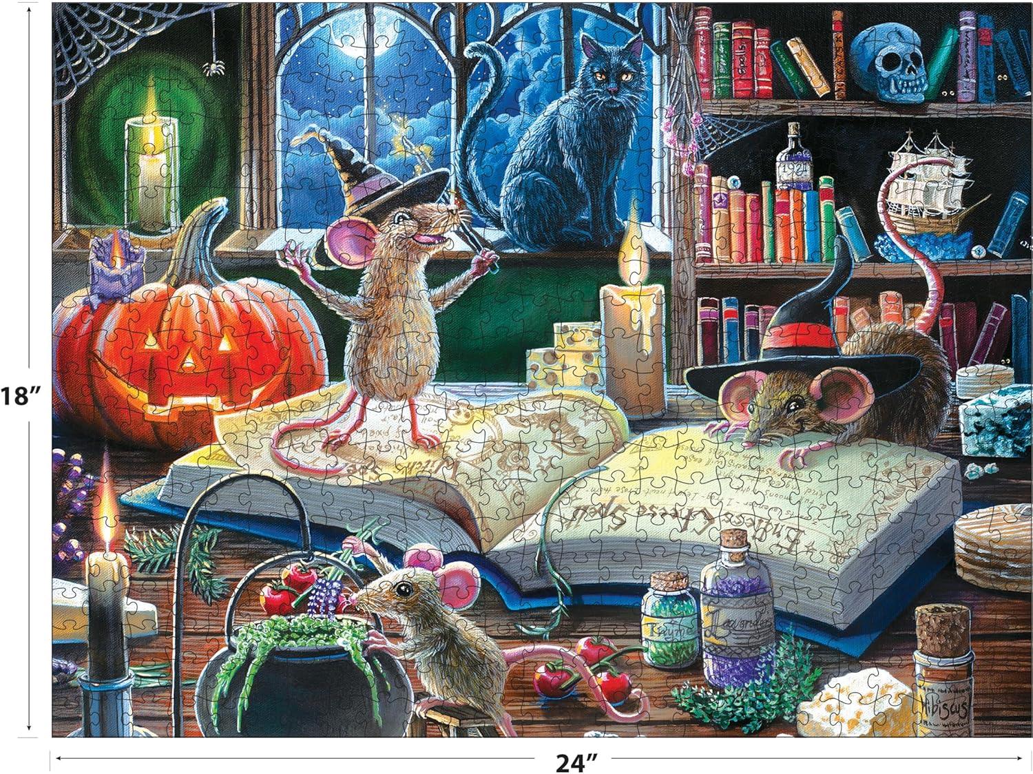 image:imageRoseArt Halloween Mischievous Mice 500 Piece Jigsaw Puzzle Bewitching Mouse Puzzle for AdultsMischievous Mice