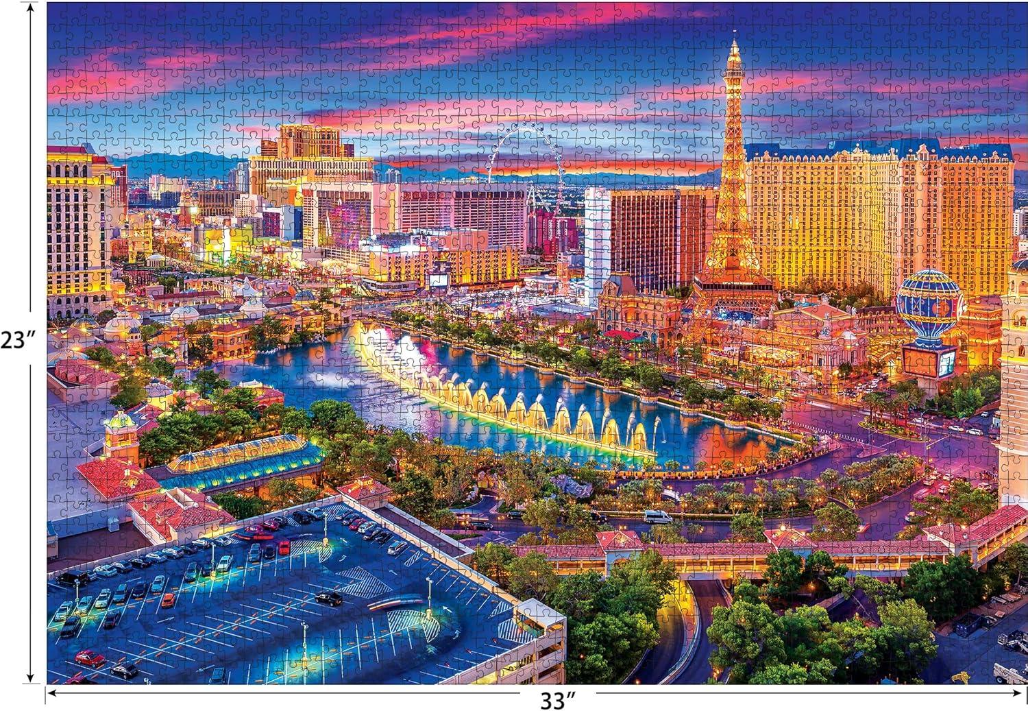 image:imageRoseArt Kodak Premium Chicago 1500 Piece Jigsaw Puzzle for AdultsLast Vegas Strip