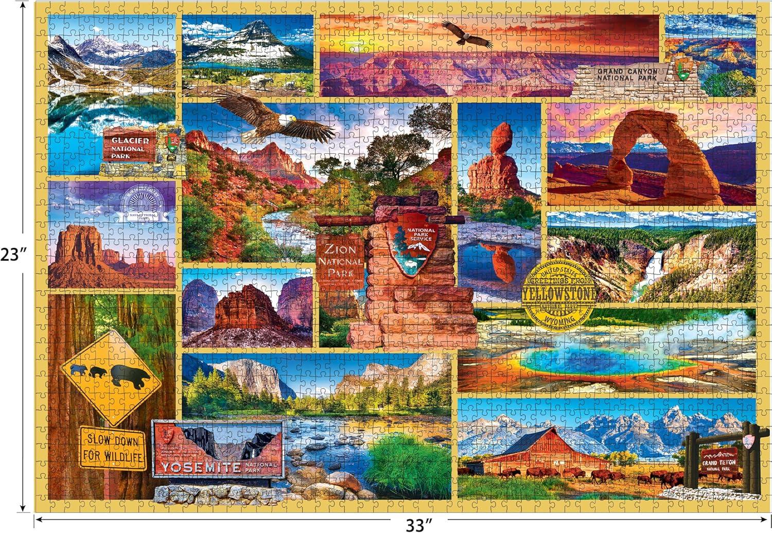 image:imageRoseArt Kodak Premium Hot Air Balloons Above The Clouds 1500 Piece Jigsaw Puzzle for AdultsUS National Parks