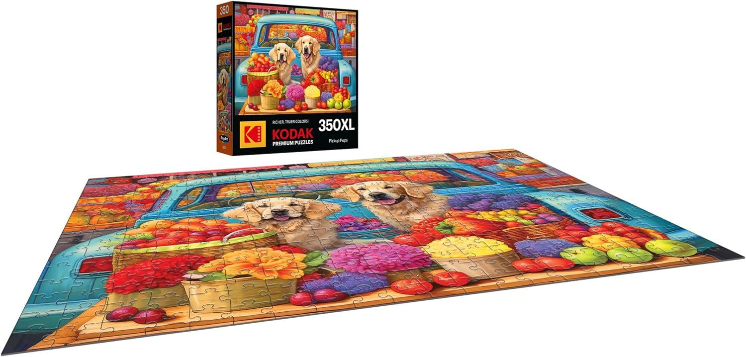 image:imageRoseArt Kodak Premium Sneaky Kats II 350 Piece Jigsaw Puzzle for AdultsPickup Pups