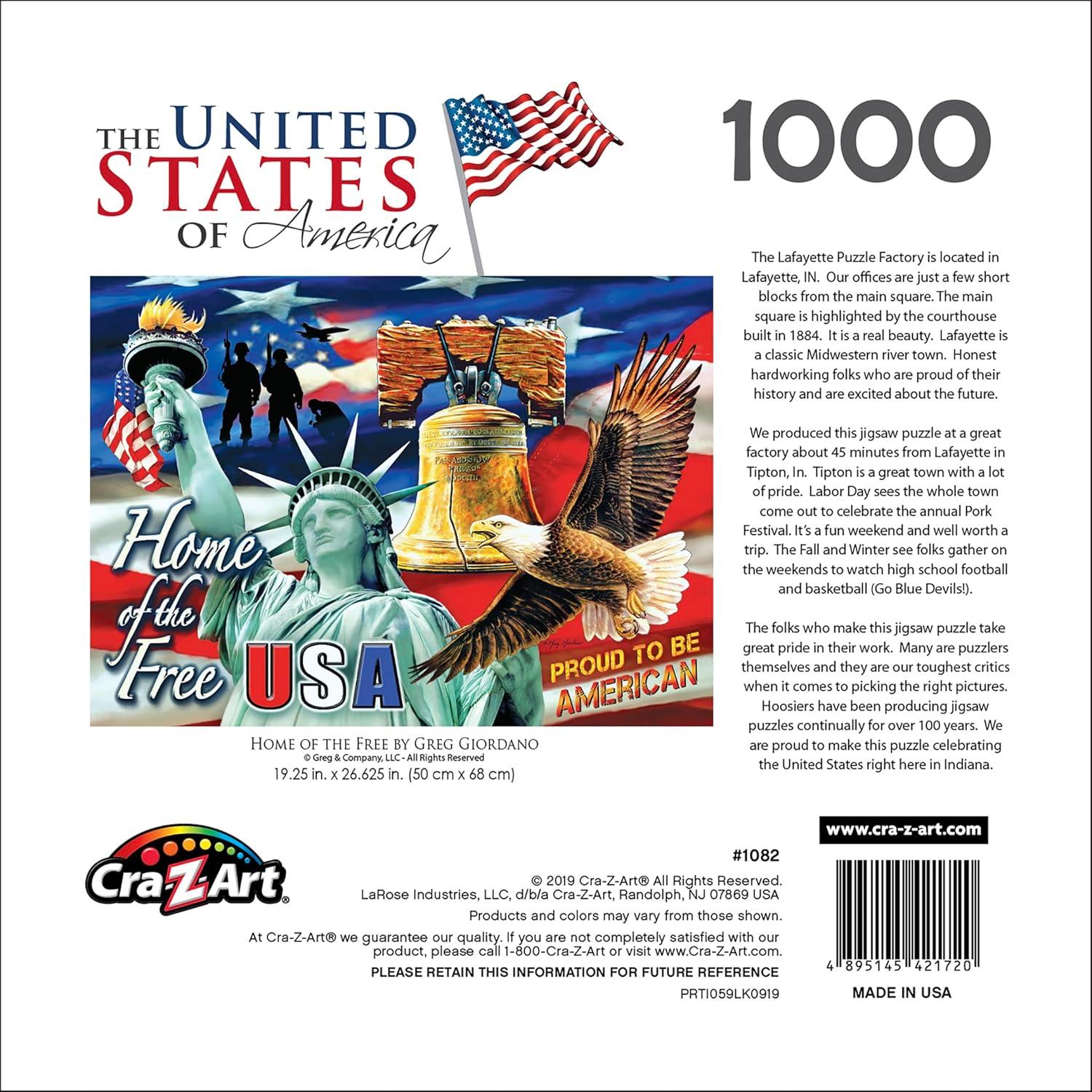 image:imageRoseArt USA Home of The Free 1000 Piece Jigsaw Puzzle for Adults