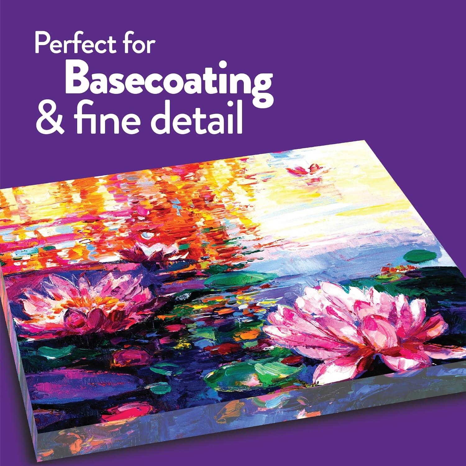 image:imageRoseArt Acrylic Paint Set with Brushes 24 Color Acrylic Paint 2Ounce Bottles each with 6pc Brush Set