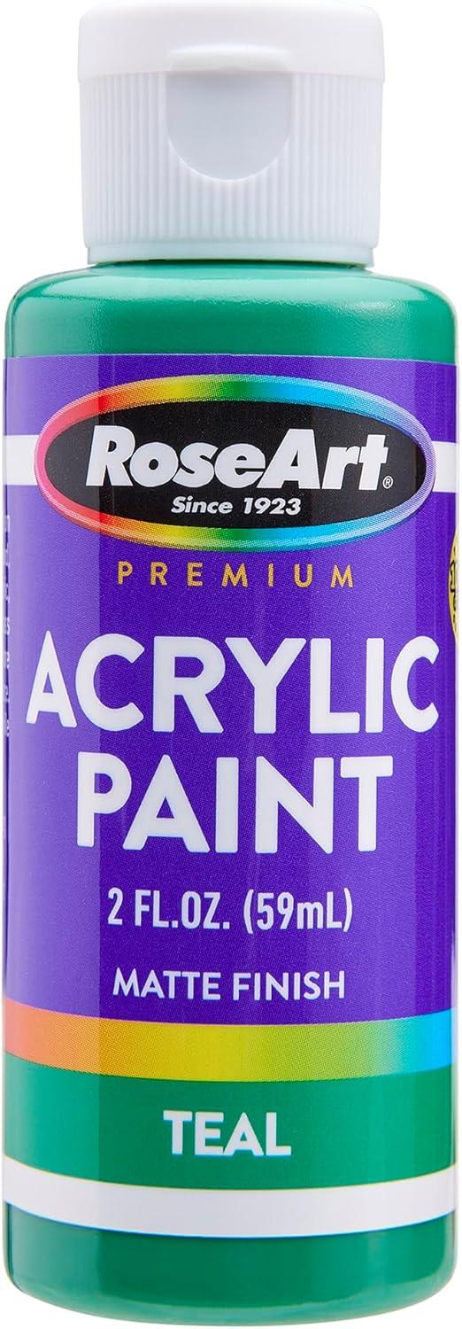 image:imageRoseArt Acrylic Paint Set with Brushes 24 Color Acrylic Paint 2Ounce Bottles each with 6pc Brush Set