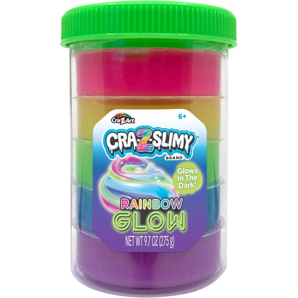 image:imageCRAZArt CRAZSlimy Rainbow Glow in The Dark Slime Jar 97oz