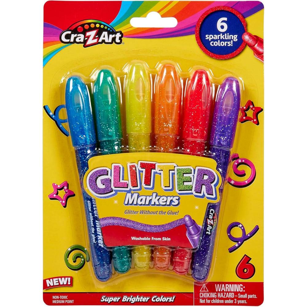 image:imageCRAZArt Glitter Markers 6 Count 10050