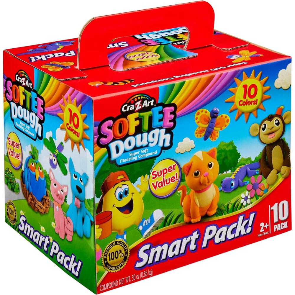 image:imageCRAZArt Softee Dough Bulk 10 Pack of Modeling Compound Super Pack of Softee Dough Ages 2 and Up