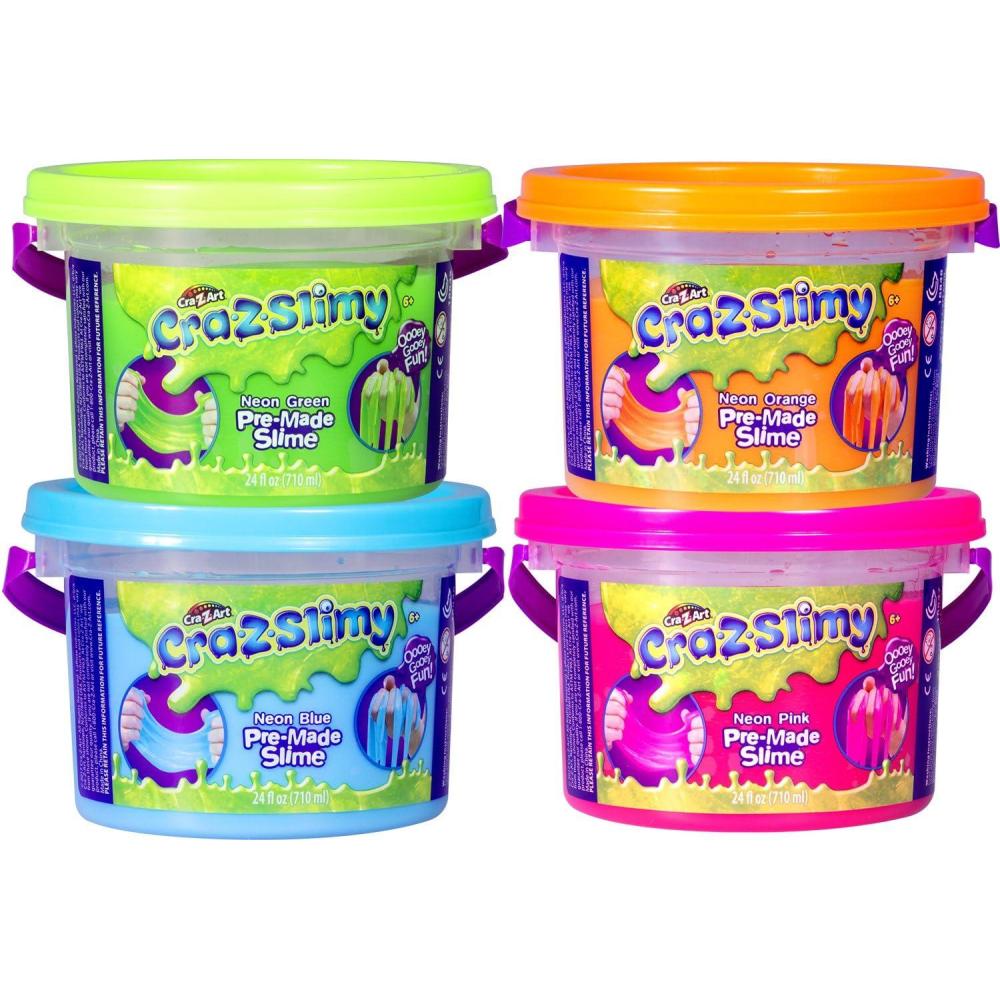 image:imageCRAZSlimy Creations Premade Slime 24oz Tub Individual Container of Slime Random Colors