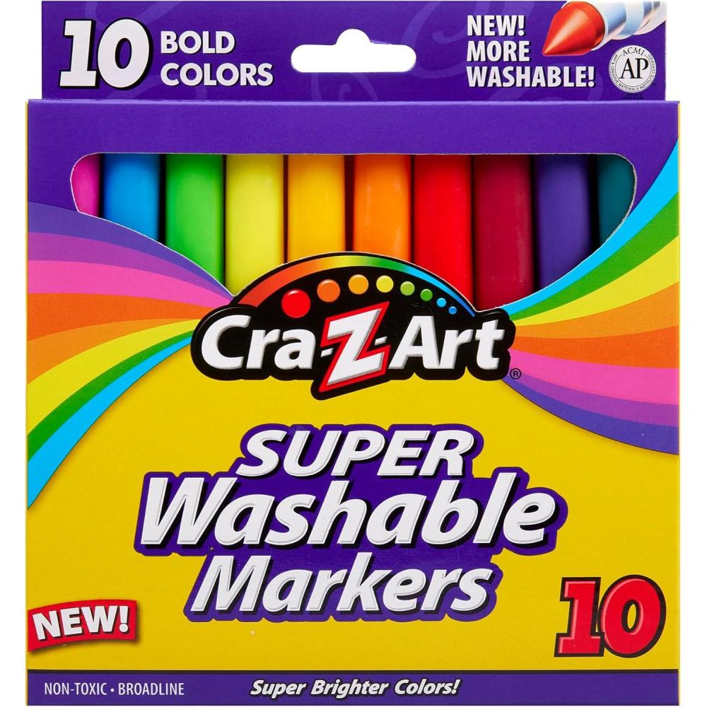 image:imageCraZArt Bold Washable Markers 10 Count10 Count Pack of 1
