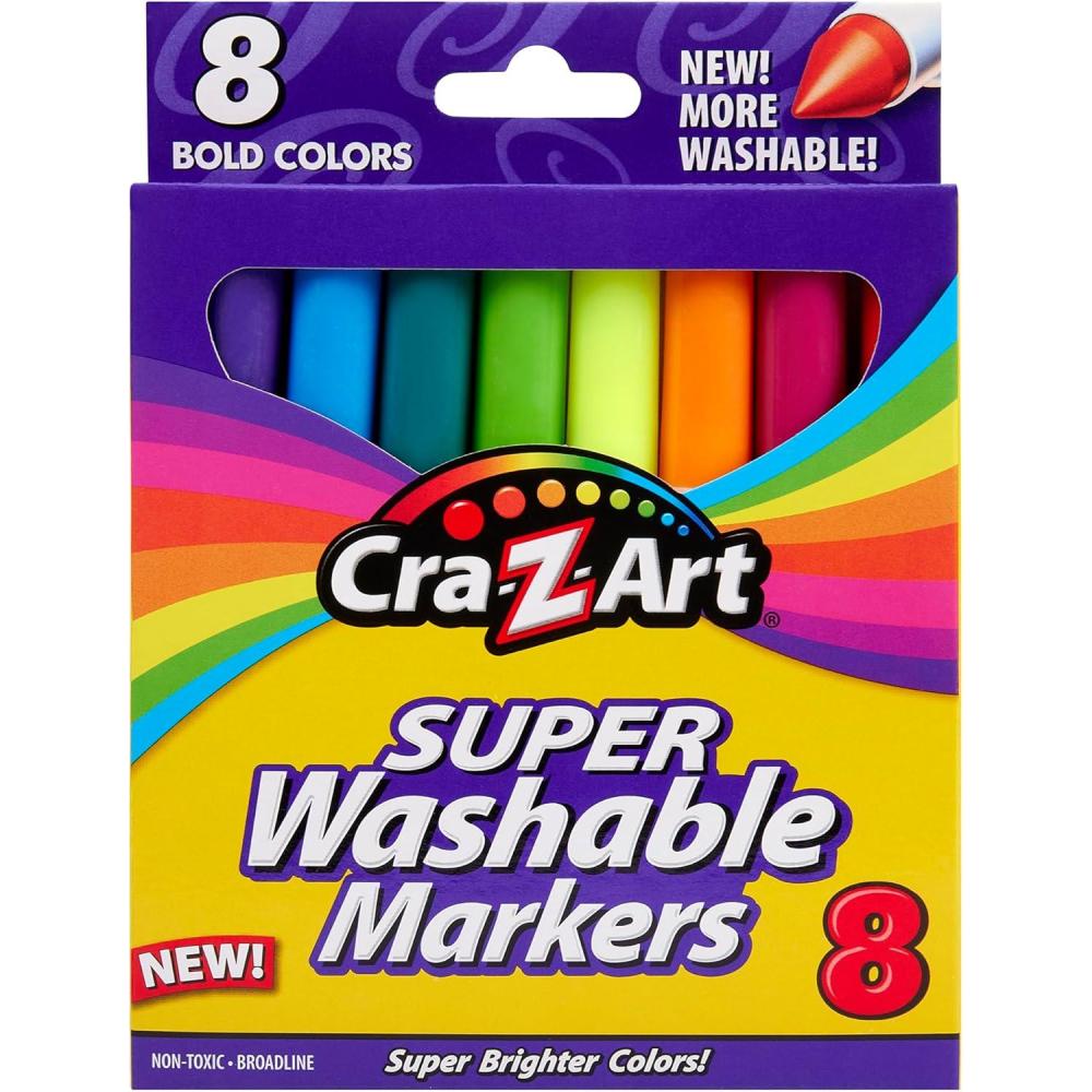 image:imageCraZArt Bold Washable Markers 10 Count8 Count Pack of 1