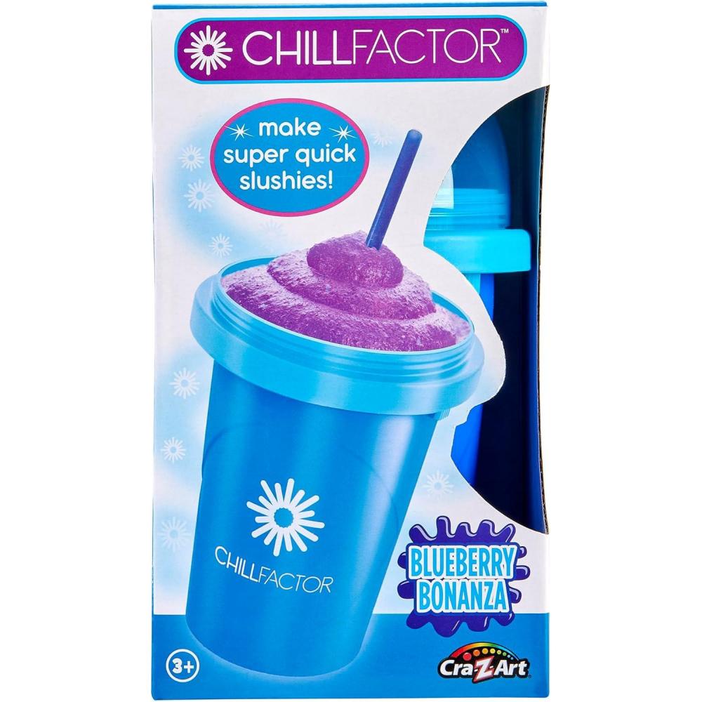 image:imageCraZArt ChillFactor Original Slushie Maker DIY Magic Slushy Maker Super Quick Smoothie Squeeze Cup for Milkshakes Juices Double Layer Cup with Lid amp Spoon BlueLarge