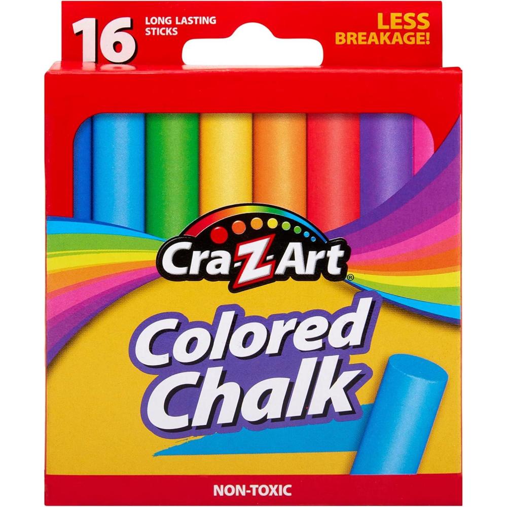 image:imageCraZArt Colored Chalk 16 Count 1080148  Assorted16 Count Pack of 1