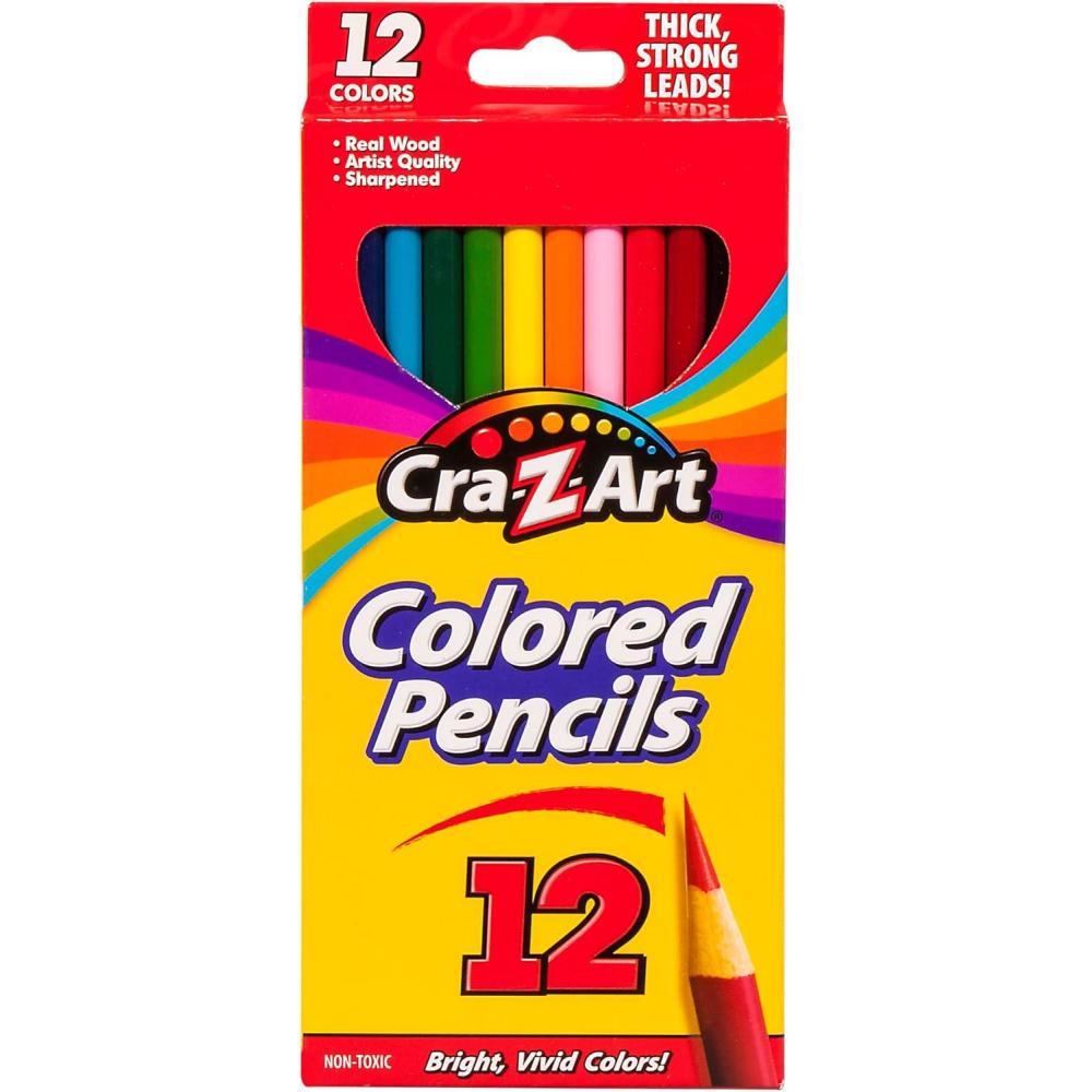 image:imageCraZArt Colored Pencils 100 Assorted Colors Back To School Supply List Essential Bulk Pack for School Supply Rooms and In Class For Teachers12 Count
