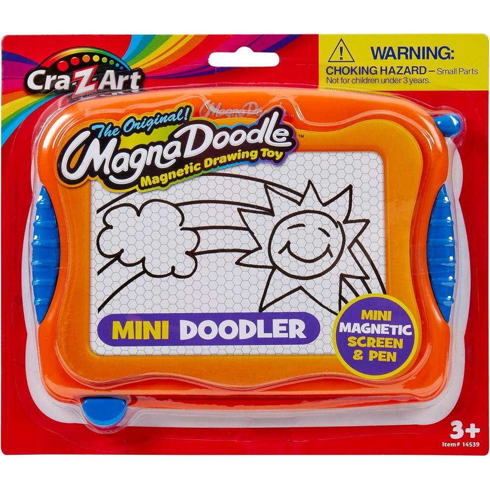 image:imageCraZArt MagnaDoodle Mini Doodler Magnetic Drawing Board with Detachable Pen Not Attached Portable Kids Sketch Pad MessFree Travel Art Toy for Ages 3