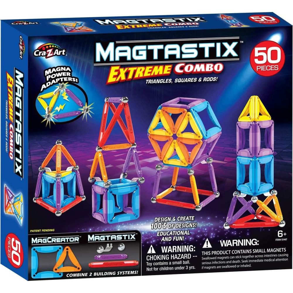 image:imageCraZArt Magtastic 50 Piece Extreme Combo Magnetic Set Blue
