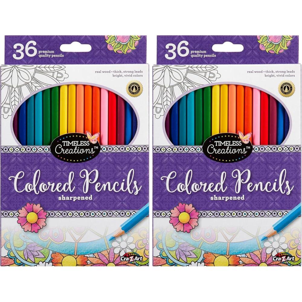 image:imageCraZArt Timeless Creations Adult Coloring 36ct Colored Pencils 104552436 Count Pack of 2