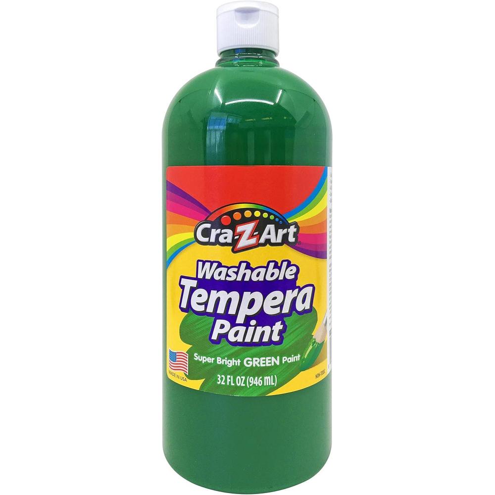 image:imageCraZArt Washable Tempera Paint Red 32ozGreen