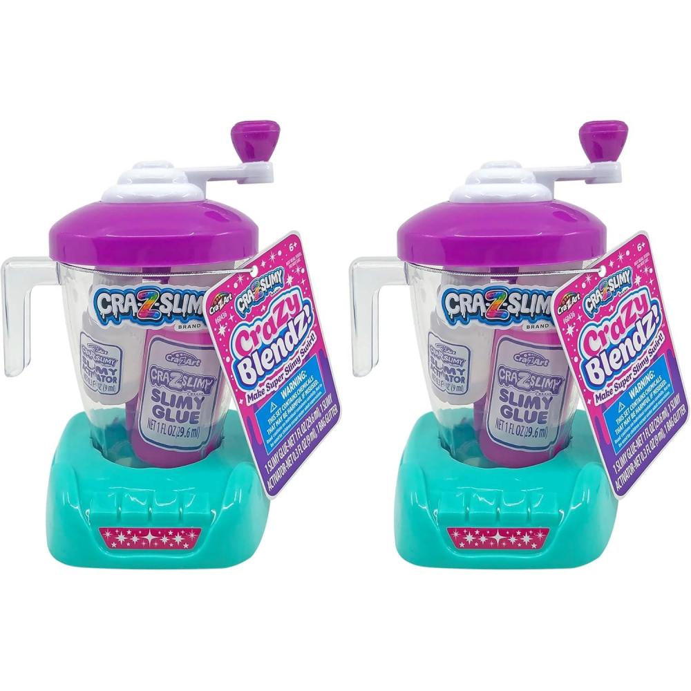 image:imageCrazSlimy Crazy Blendz DIY Slime Making Mixer Assorted Colors Kids DIY Slime Craft Kit Easter Basket Stuffer 5 x 325Standard Pack of 2