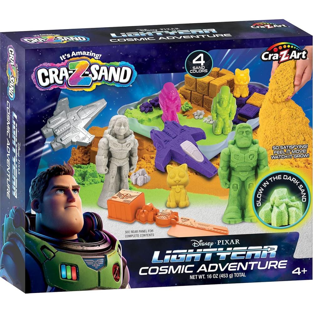 image:imageDisney Pixar Lightyear Cosmic Adventure CRAZSand Play Set with Glow in The Dark Sand